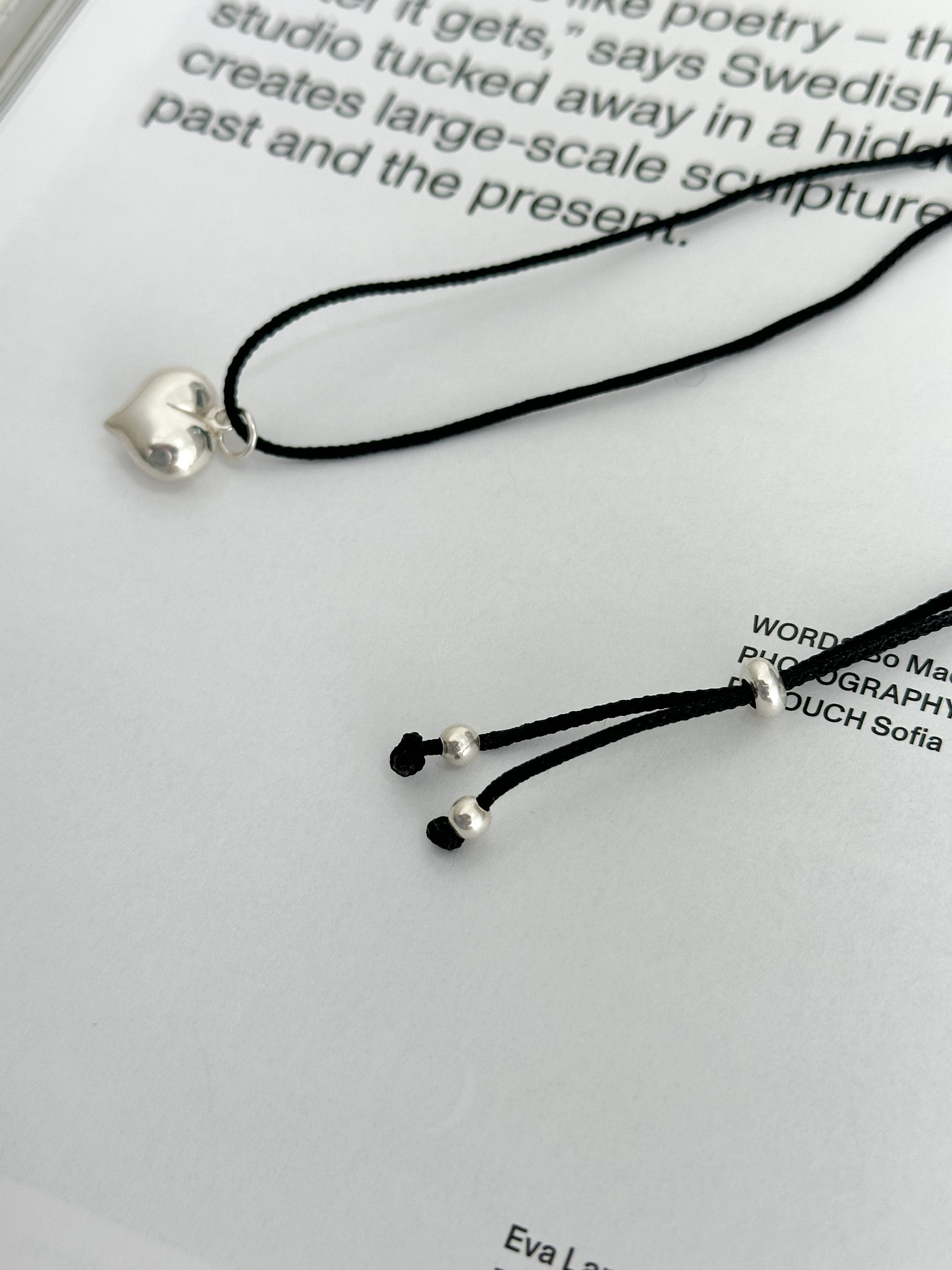 [바로배송] heart rope necklace
