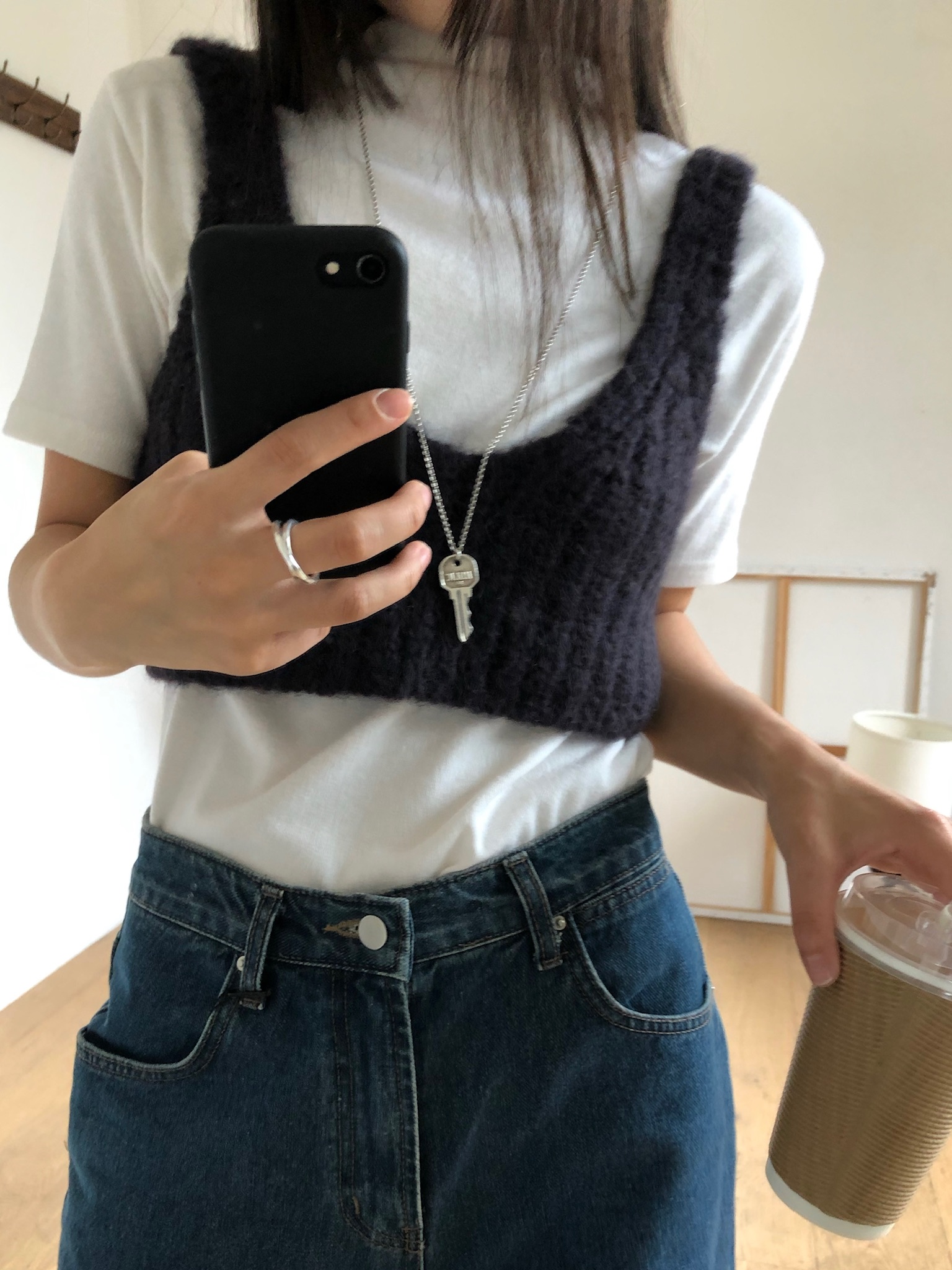 [아이 베이지 바로배송] alpaca vest knit (3color)