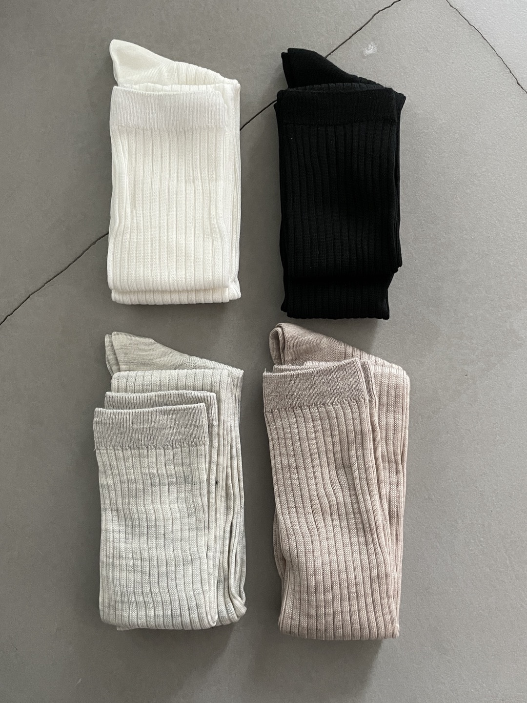 [베이지 바로배송] merino wool knee socks (4color)