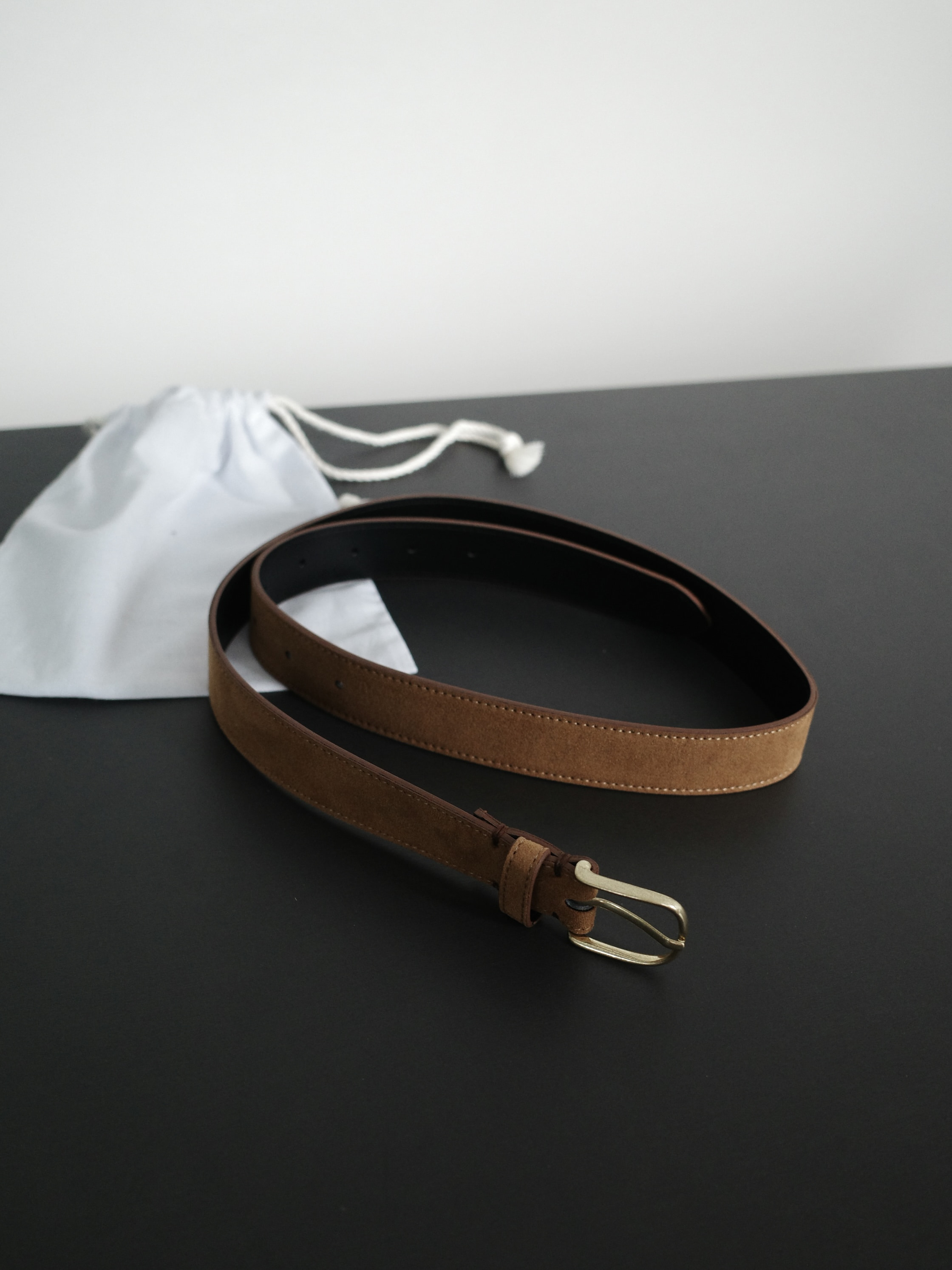 [바로배송] suede belt (2color)