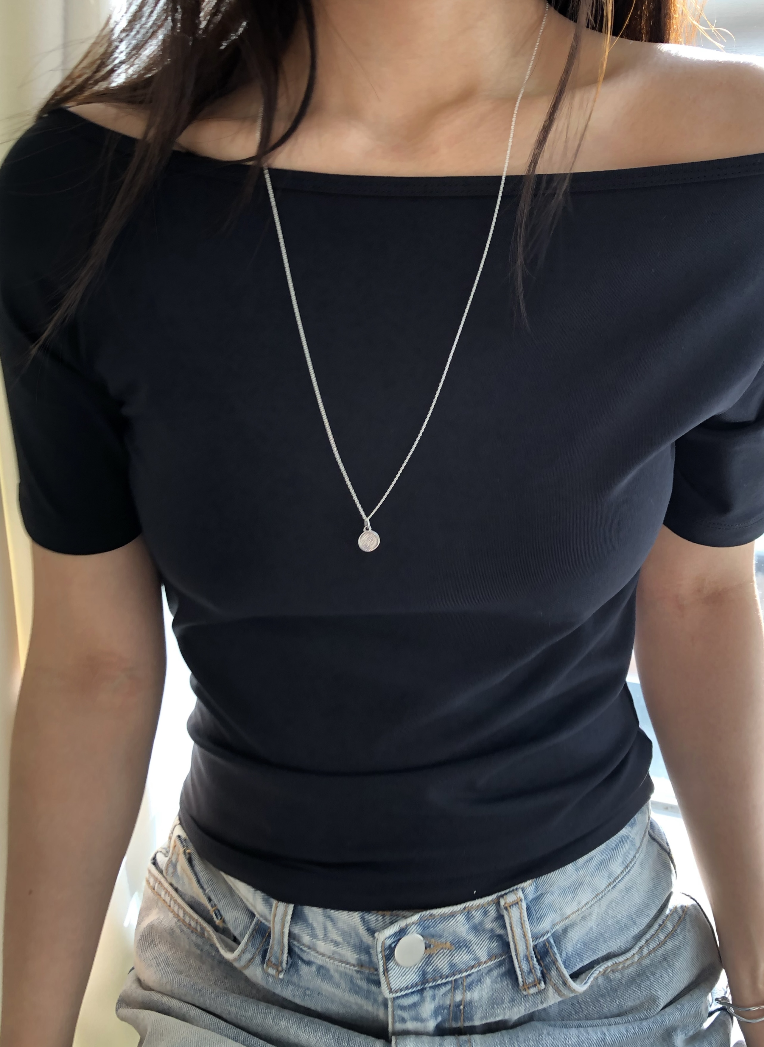 coin long necklace