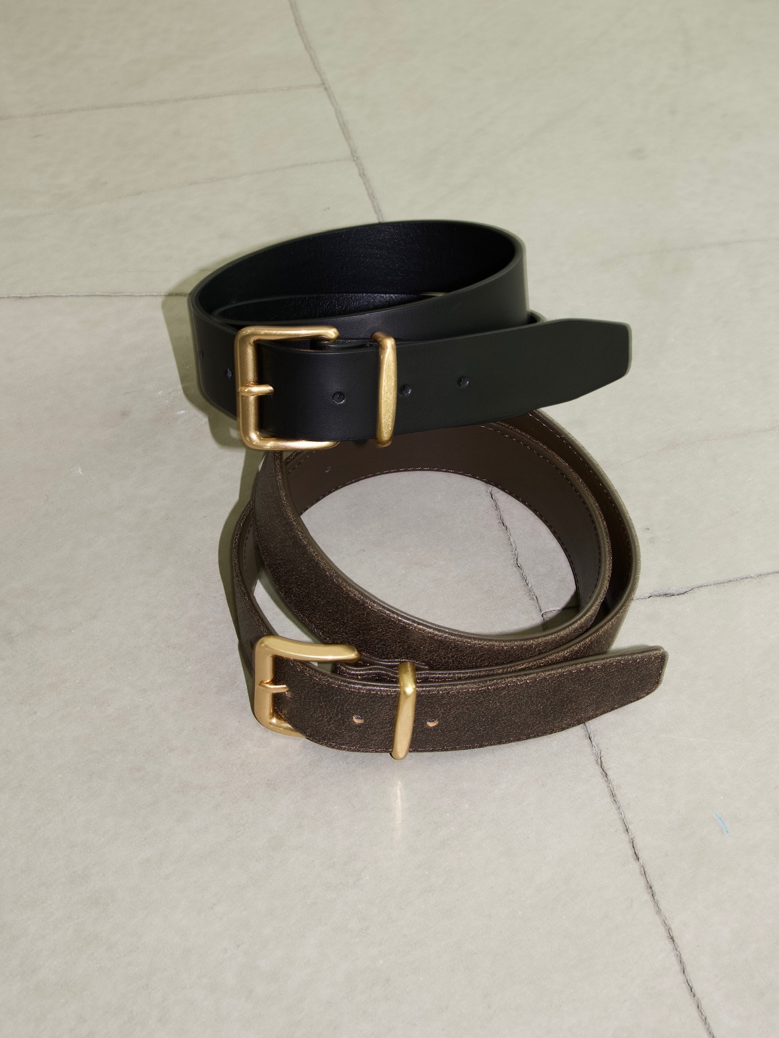 bold leather belt (2color)