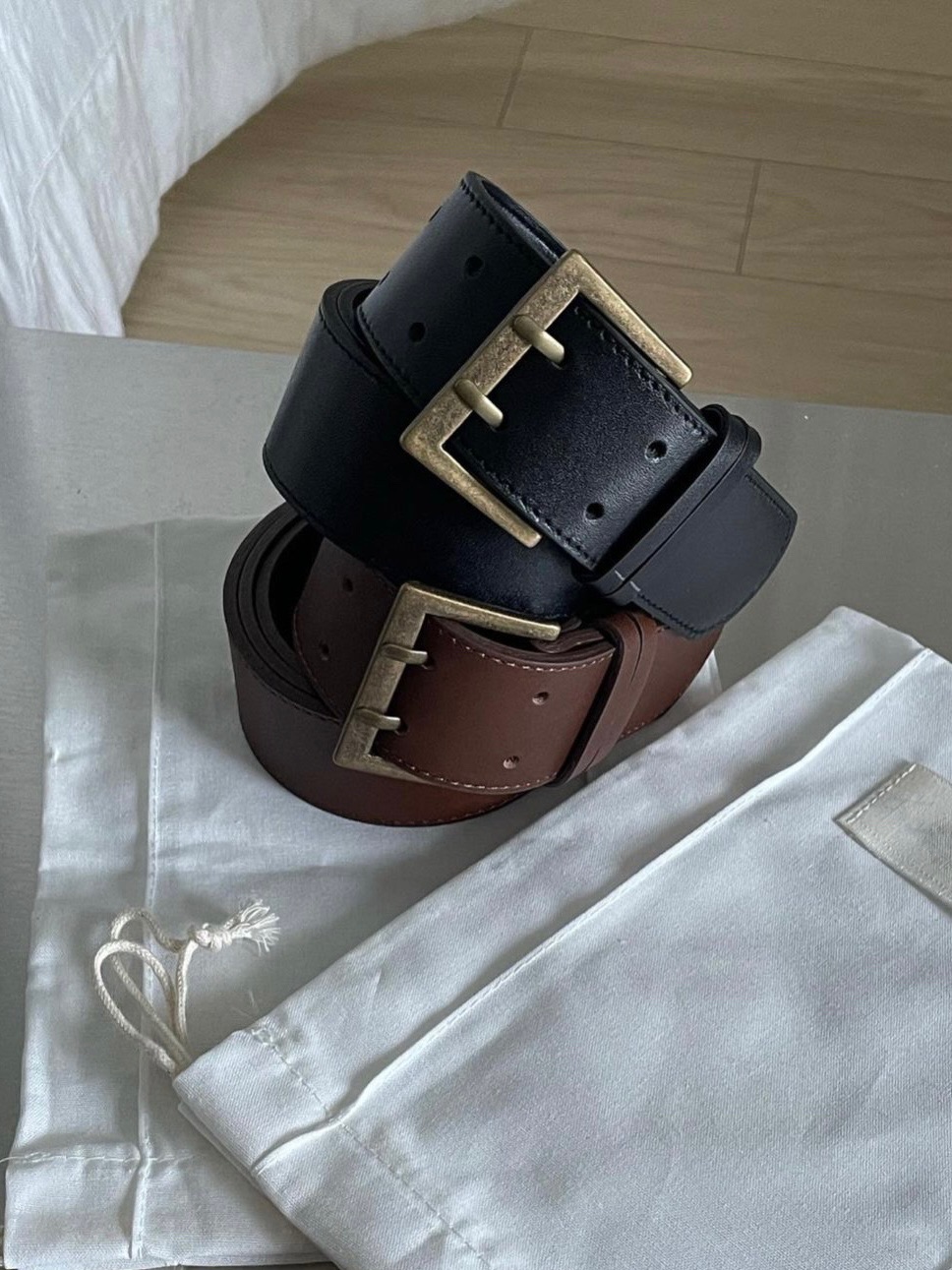 double vintage belt (2color)