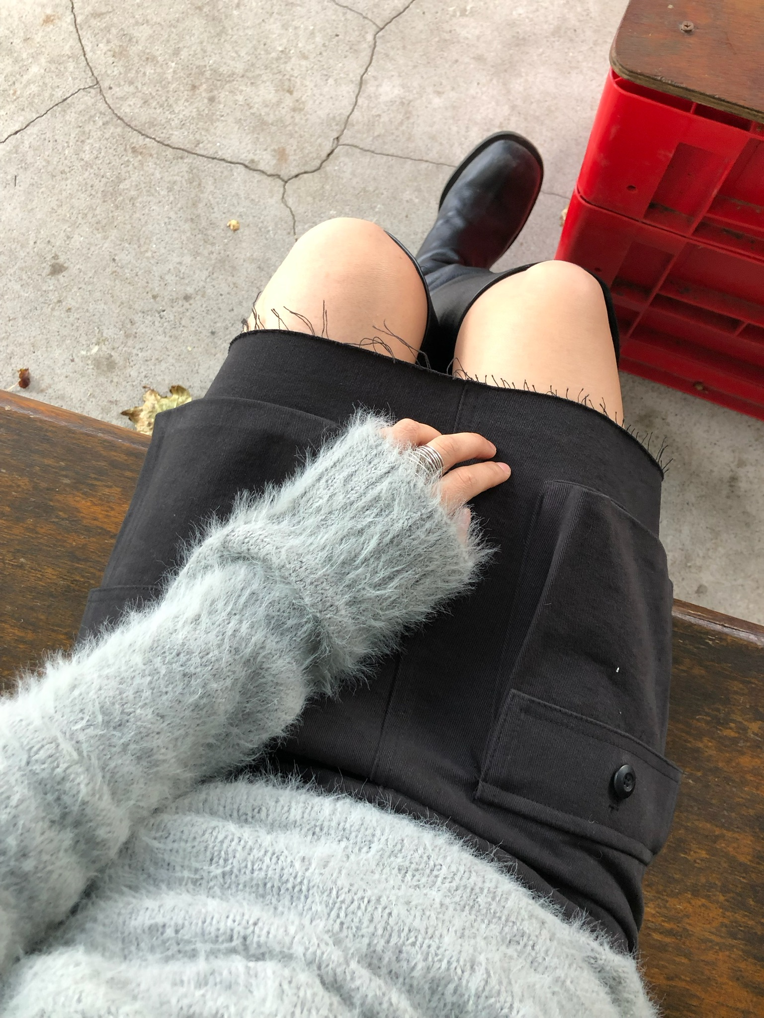 [카키 S 바로배송] musket half skirt (2color)