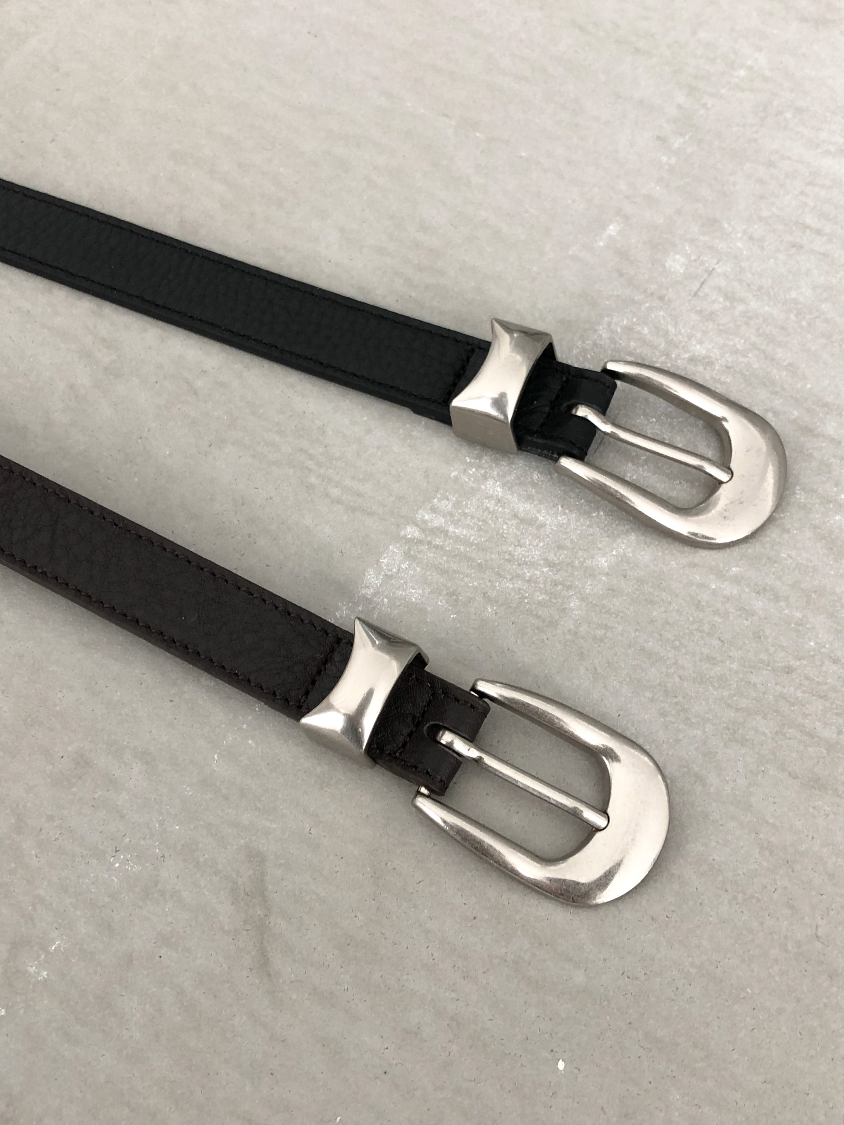 classic leather belt (2color)