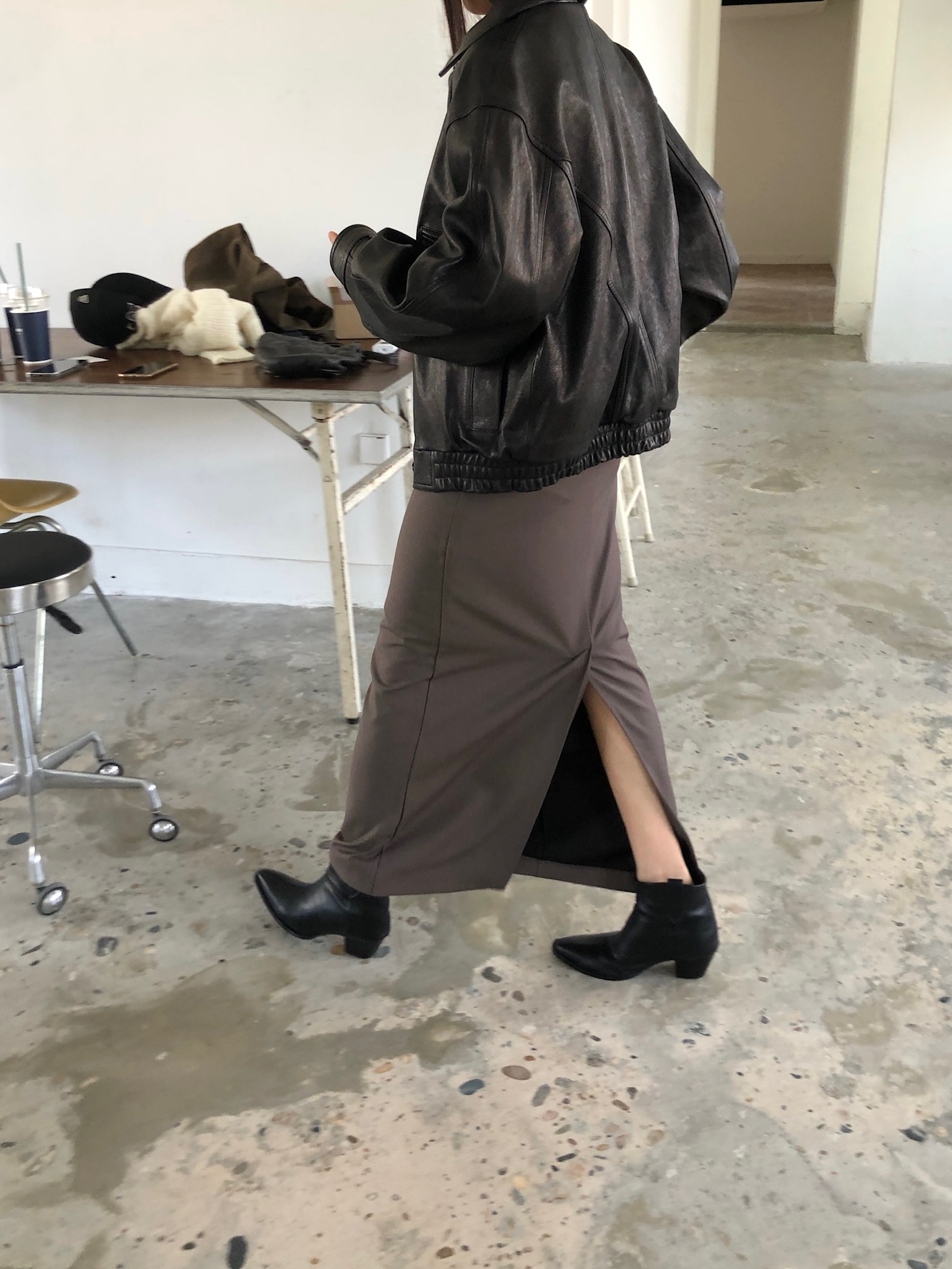 [차콜 검정S 바로배송] maxi skirt (3color)
